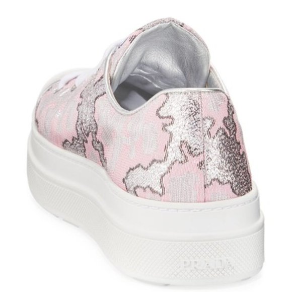 Rosa/Silver Double Metallic Jacquard Fabric Double - Picture 2 of 4